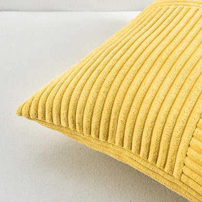 Fancy Homi 2 Packs Yellow Big Decorative Throw Pillow Covers 24x24 Inch for Couch Bed Sofa, Rustic