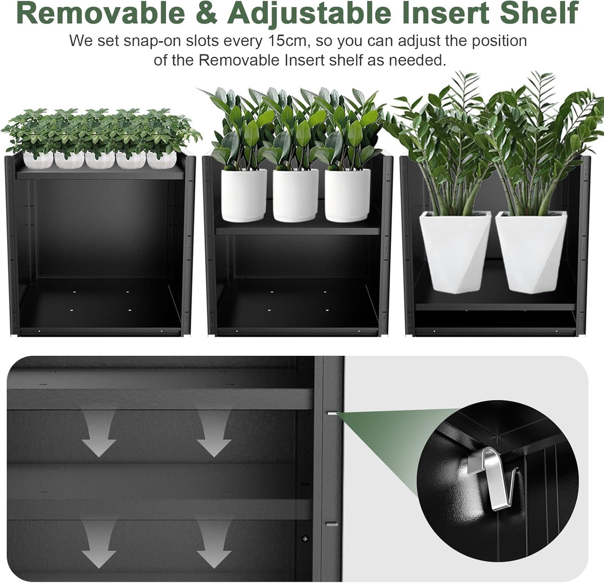 Tall Metal Cube Planter for Outdoor Plants 20" L x 20" W x 20" H, Heavy Duty Steel Rectangular
