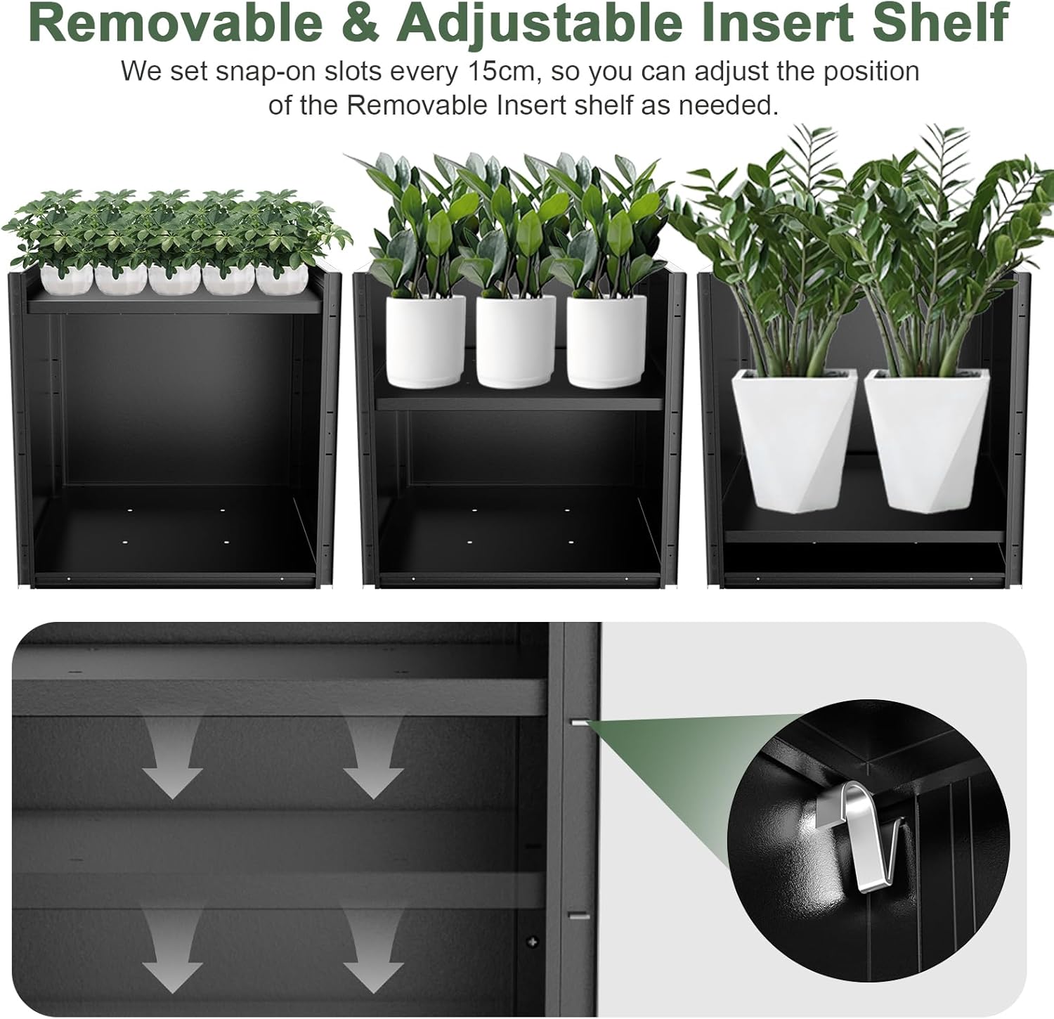 Tall Metal Cube Planter for Outdoor Plants 20" L x 20" W x 20" H, Heavy Duty Steel Rectangular