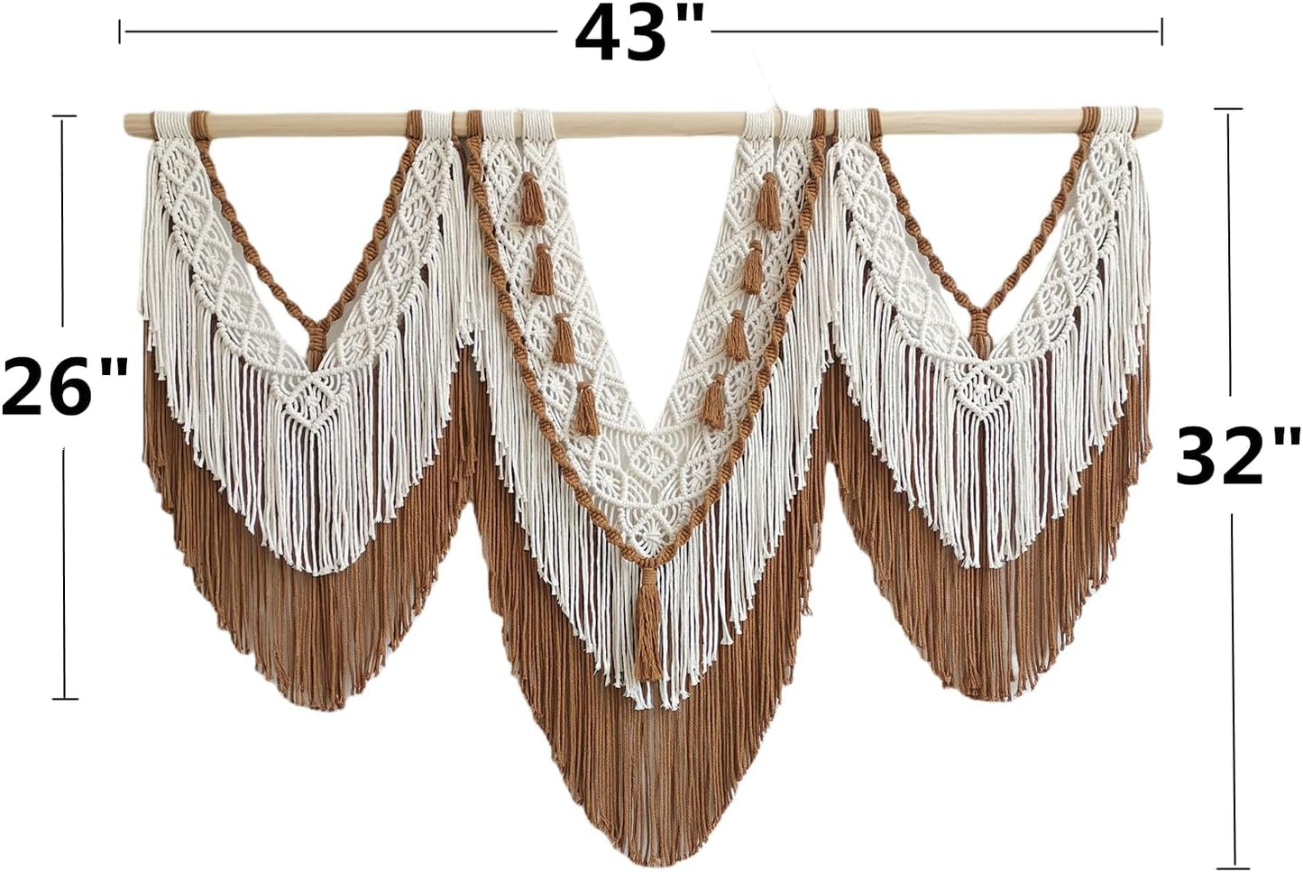 large macrame wall hanging - Boho Tapestry Macrame Wall Decor Art- Chic Bohemian Handmade Woven
