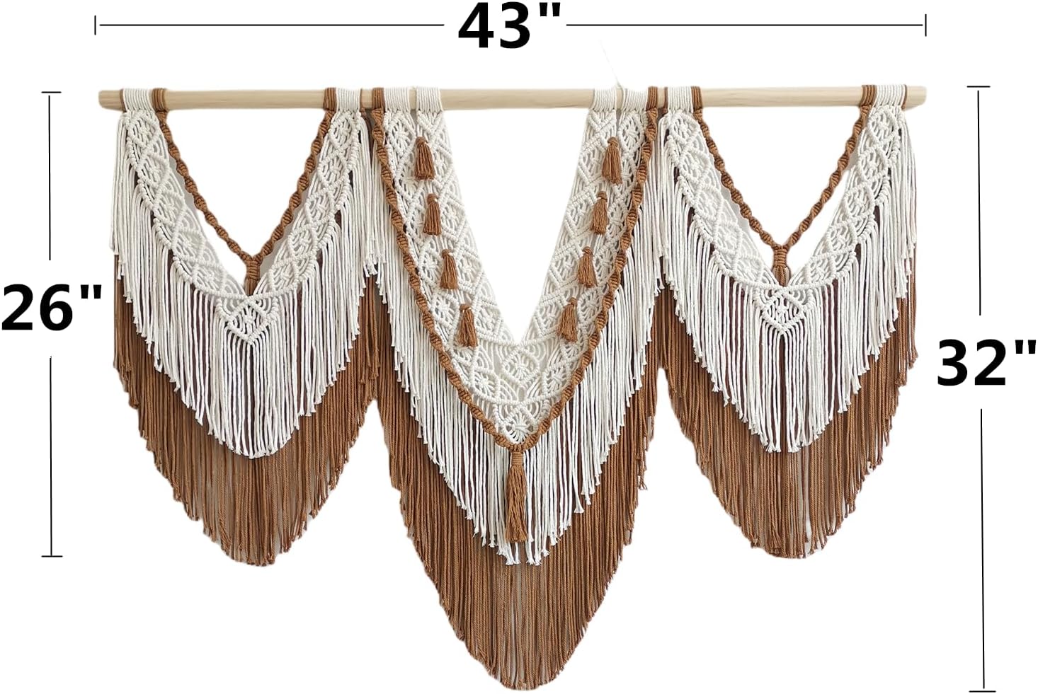 large macrame wall hanging - Boho Tapestry Macrame Wall Decor Art- Chic Bohemian Handmade Woven