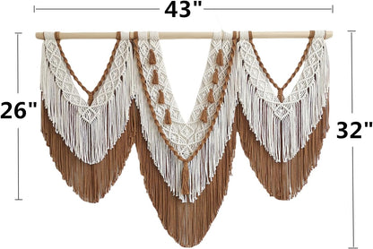 large macrame wall hanging - Boho Tapestry Macrame Wall Decor Art- Chic Bohemian Handmade Woven