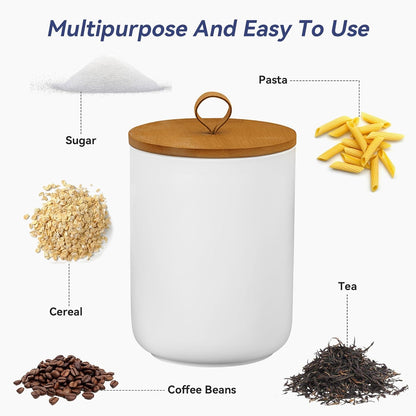 Large Ceramic Storage Jars, Modern Elegant Highly Polished Airtight Gorgeous Storage Canisters with