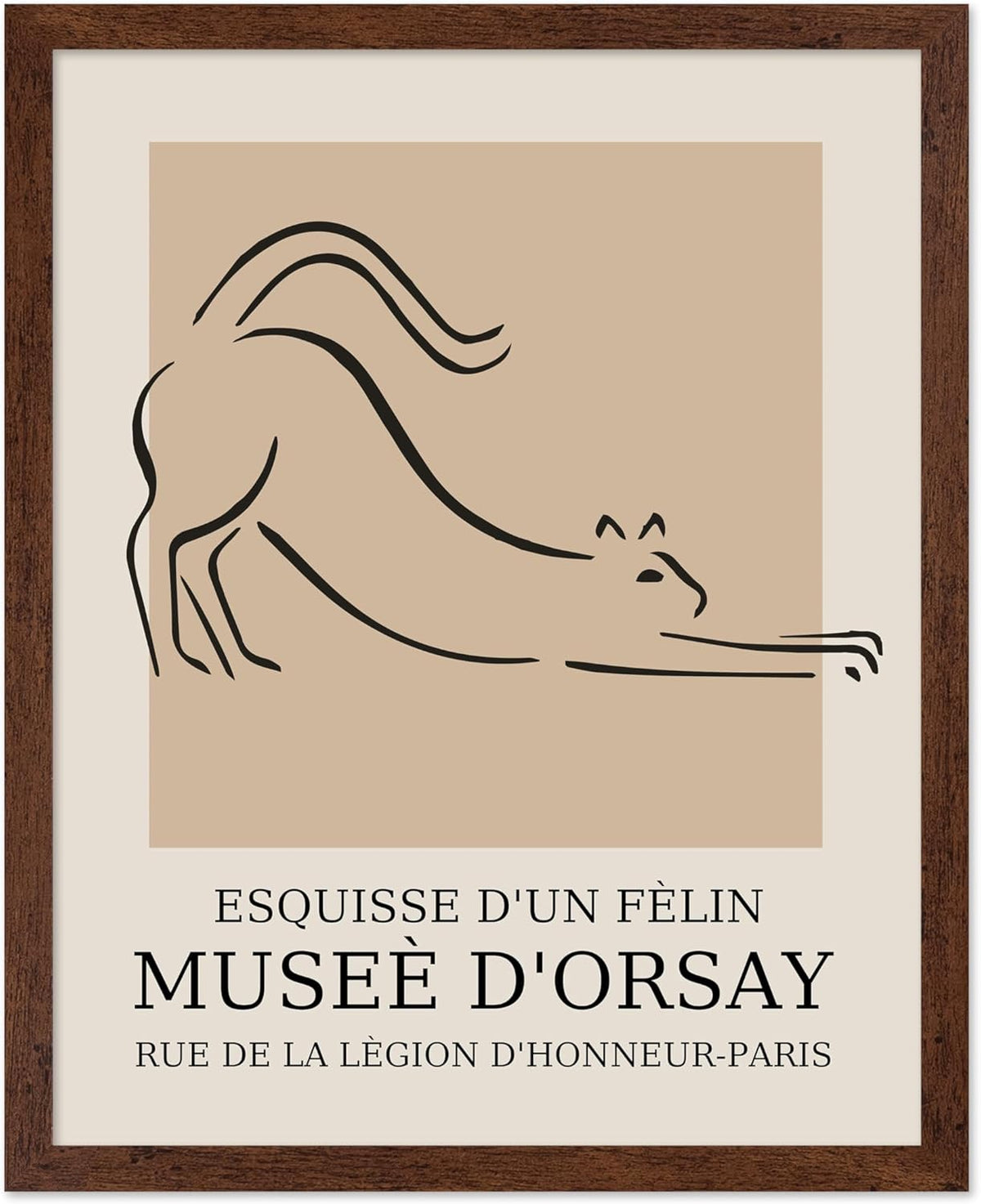 Poster Master Vintage Poster - Retro Minimalist Print - Gift for Artist, Housewarming - Cat, Line