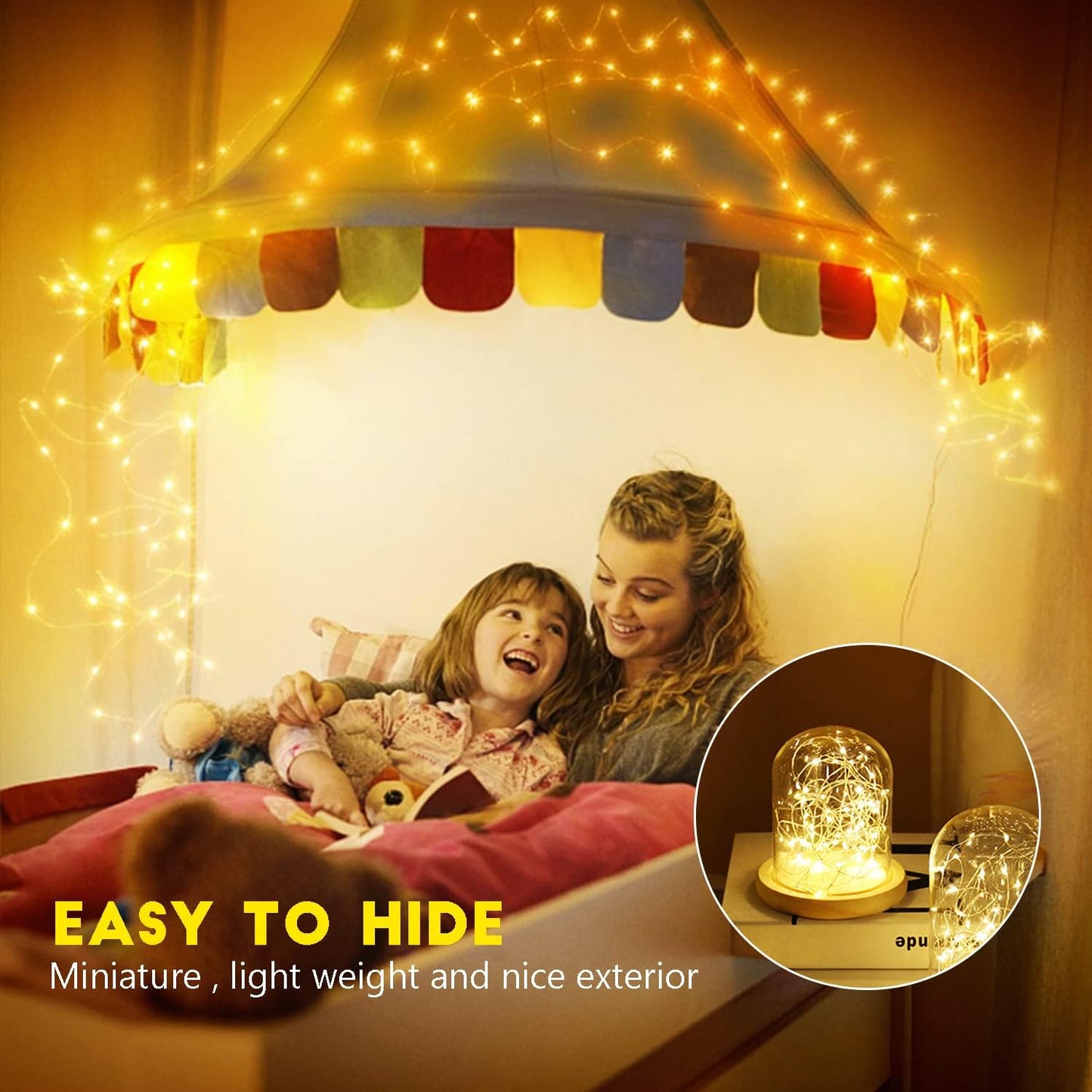 Brightown 24 Pack Fairy Lights Battery Operated String Lights - 7 ft 20 LED Mini String Lights