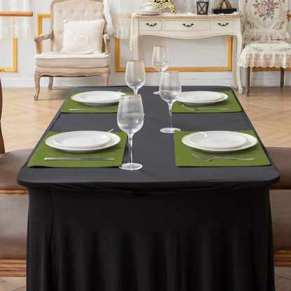 Cloth Placemats Set of 8, Linen Type Fabric Placemats Machine Washable Heat Resistant Placemats