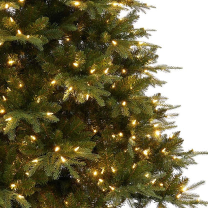 Traditional Artificial Fir Christmas Tree with Lights by Naomi Home Green/9 Ft/Included