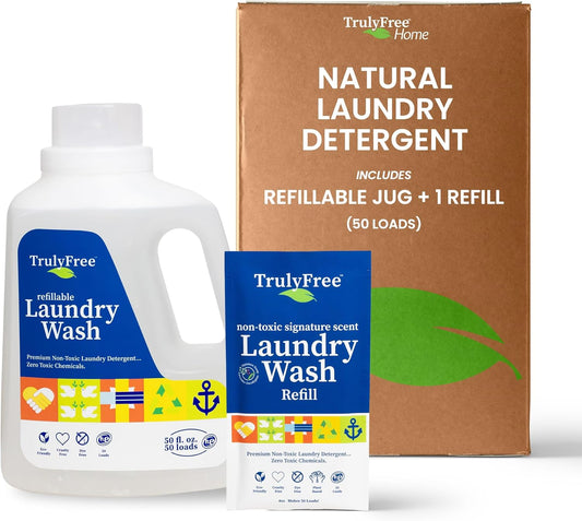 Laundry Detergent for Sensitive Skin | Gentle & Safe for Baby Clothes | Plant-Based | Easy to