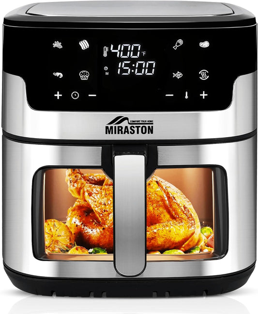 8.5QT Air Fryer, Family Size Digital Air Fryers, Nonstick Square Basket, Smart Touchscreen with