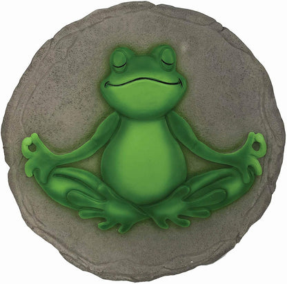 Spoontiques - Garden Décor - Yoga Frog Stepping Stone - Decorative Stone for Garden