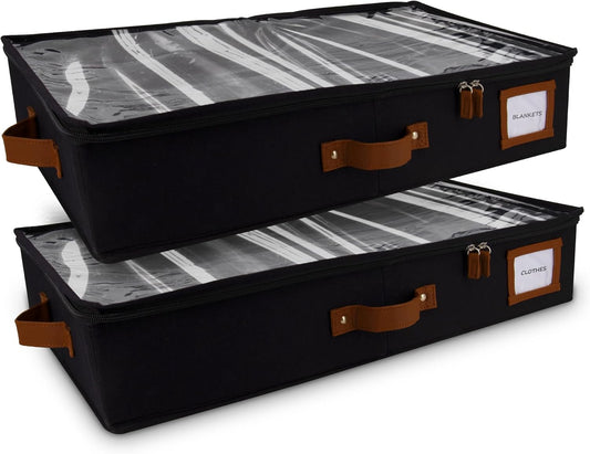 HOMELUX THEORY 2pc Under Bed Storage Containers, Bedroom Under the Bed Drawer Storage Organizer