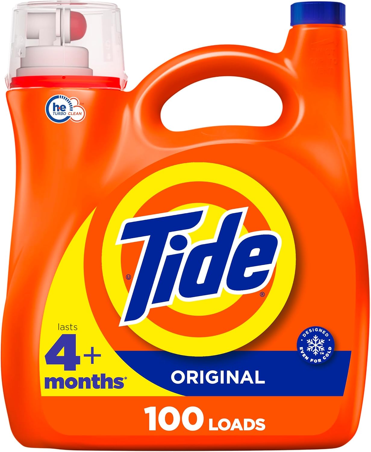 Tide Laundry Detergent Liquid, Original Scent, HE Compatible, 100 Loads, 132 fl oz, Tide Laundry