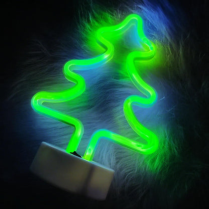 Christmas Tree Neon Light Signs for Bedroom Bedside Dorm Wall Decor,Neon Light up Christmas Decor