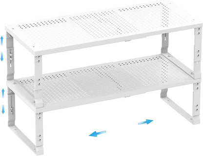 Expandable Spice Rack,Stackable Storage for Cabinet, Multi-Functional Kitchen