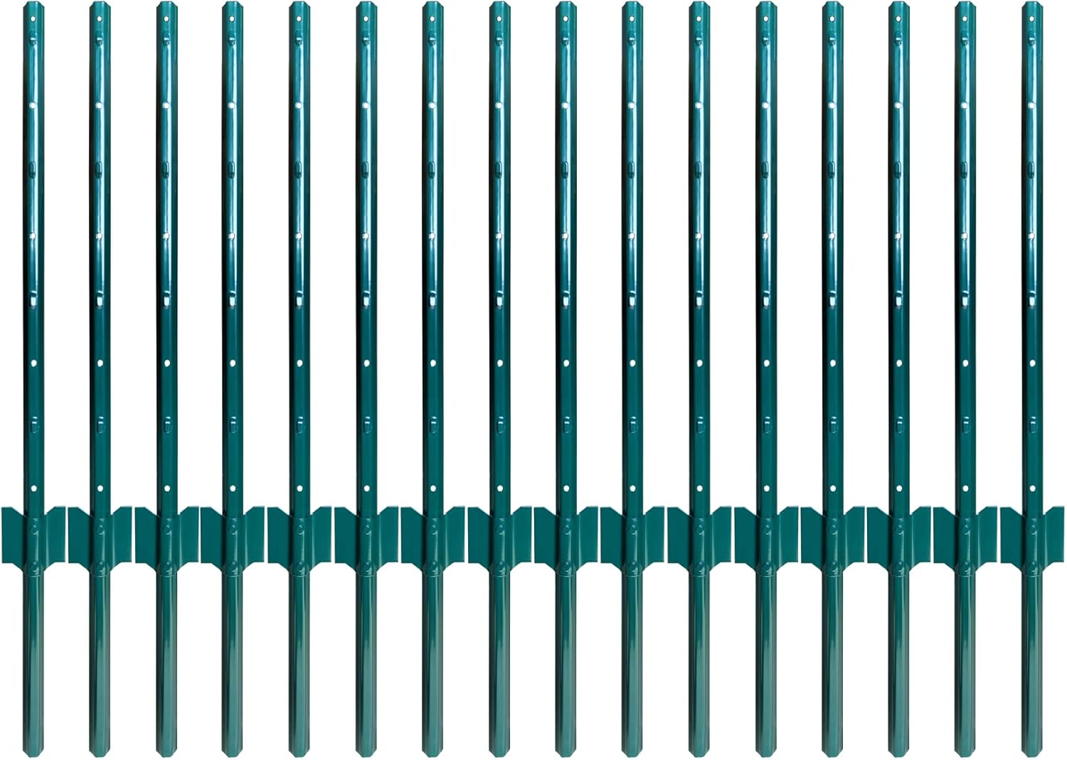 ARIFARO Fence Posts 3 Feet Sturdy Duty Metal Fencing Poles, Pack of 16, No Dig Garden U Post for