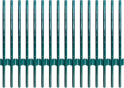 ARIFARO Fence Posts 3 Feet Sturdy Duty Metal Fencing Poles, Pack of 16, No Dig Garden U Post for