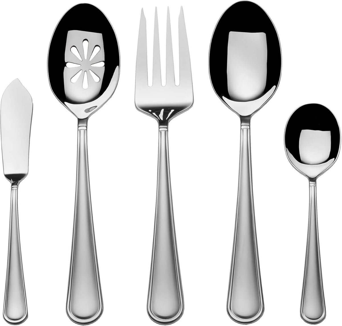 Mikasa, Virtuoso Frost Flatware Service for 12, 65 Piece Set, 18/10 Stainless Steel, Silverware Set