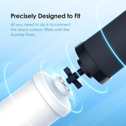 Waterdrop NSF/ANSI 42&372 Standard Gravity Water Filter, Replacement for Berkey® BB9-2® Black