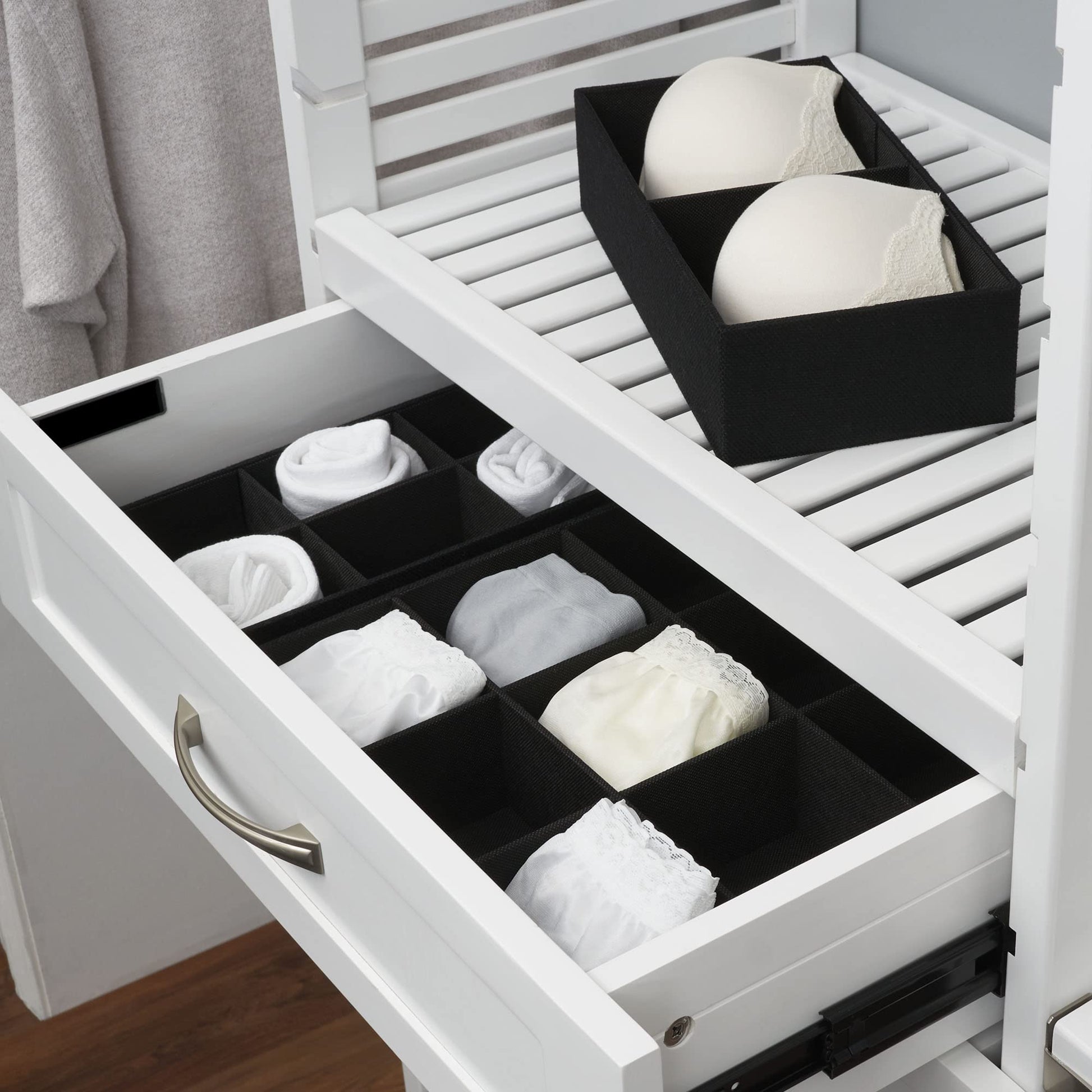 Household Essentials 3‑Piece Drawer Organizer Starter Set in Customizable Inserts of Large and