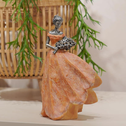 Guichifun Fairy Statue Collection Home Decoration - Orange Leaf Angel Girls Resin Home Decor for