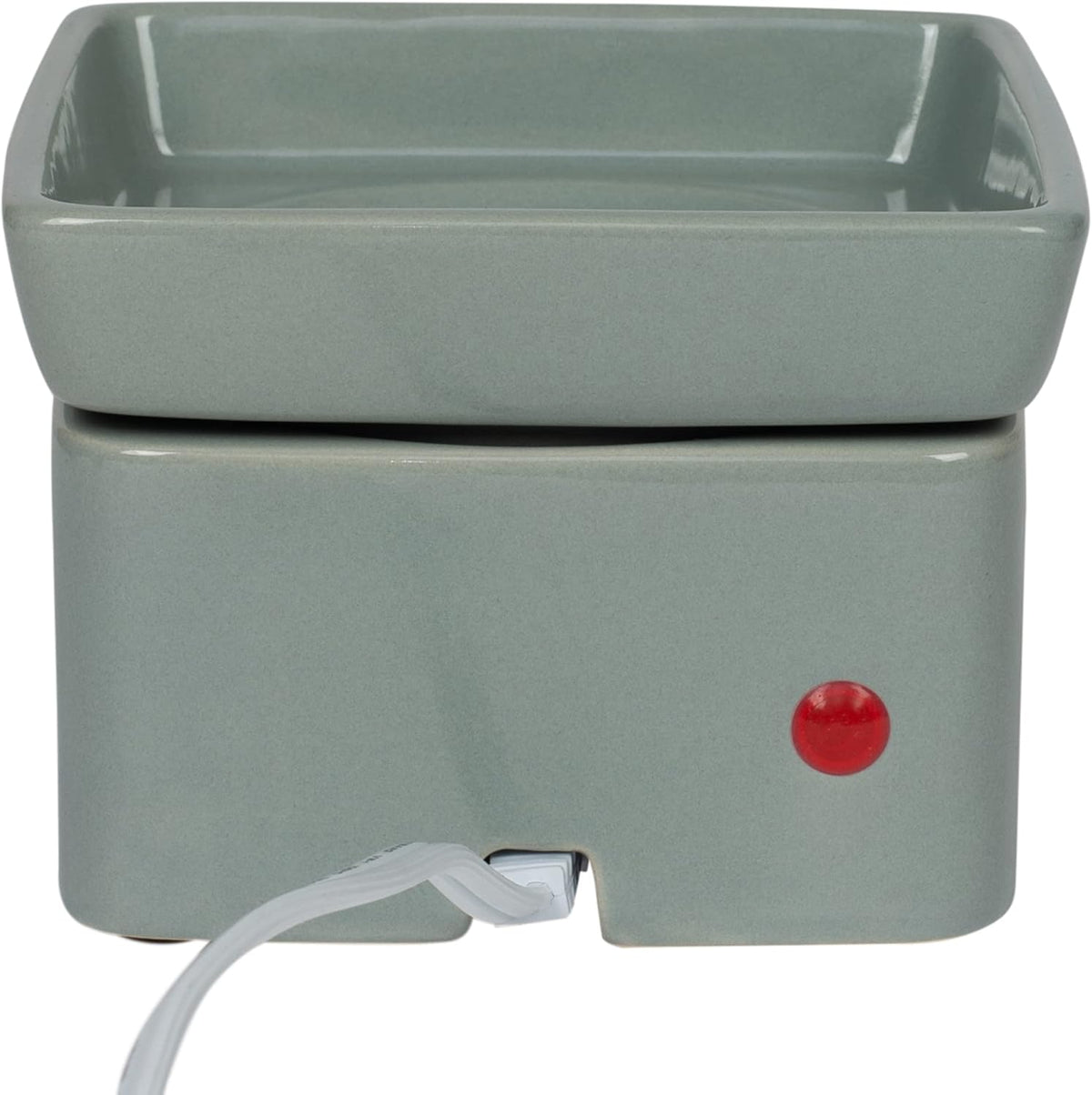 Ceramic Stoneware Electric 2-in-1 Tart Wax Oil Candle Warmer (1, Grey)