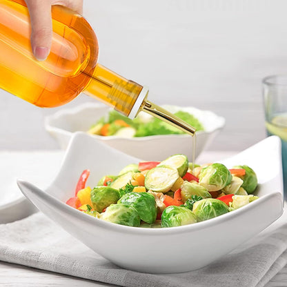 Olive Oil Dispenser Bottle for Kitchen, Clear Glass Oil and Vinegar Dispenser Set, Coffee Syrup