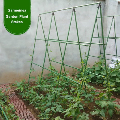Garmeinea Garden Stakes 30 Inches Plastic Coated Steel Plant Stakes for Growing Climbing Plants