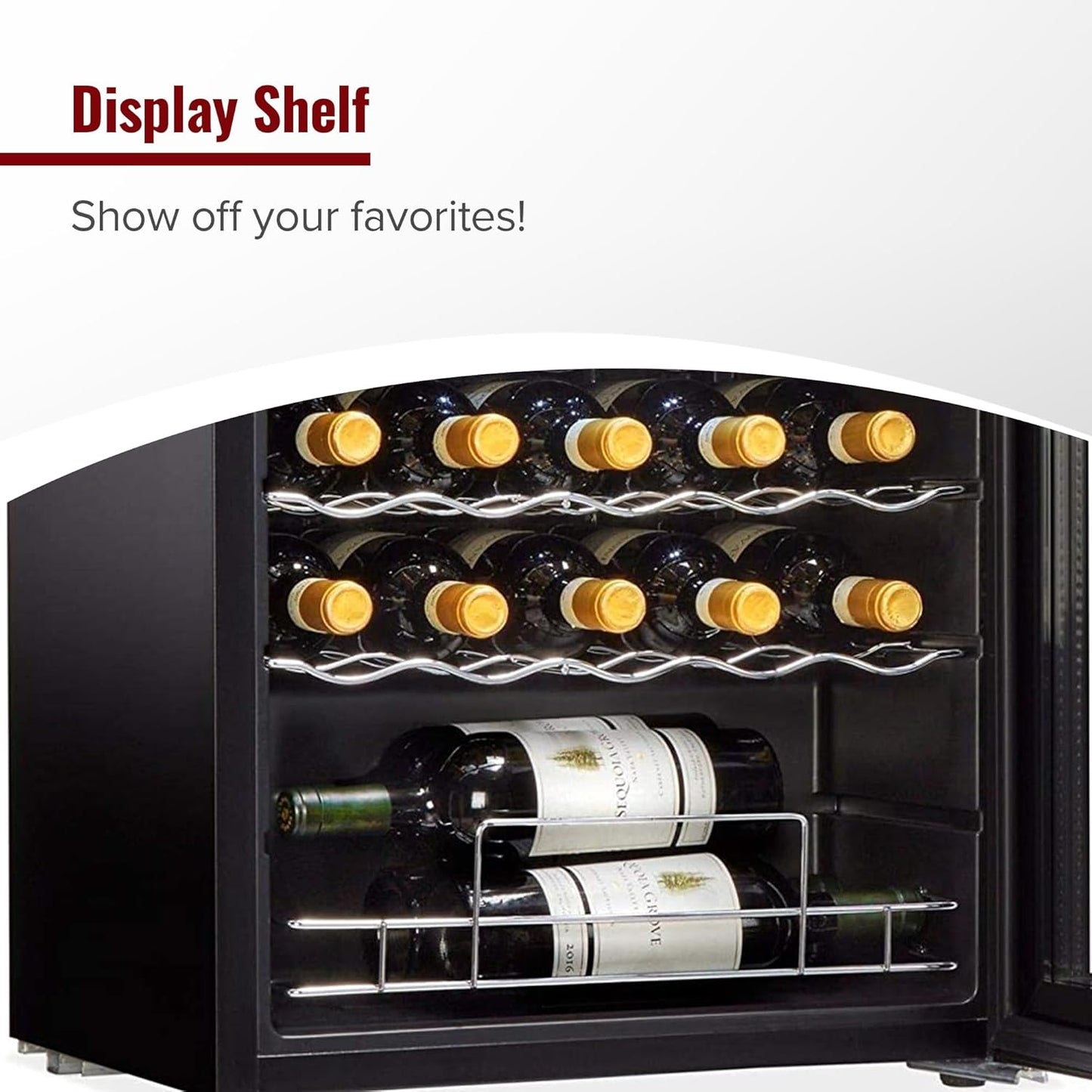 Wine Enthusiast 32-Bottle Dual Zone MAX Compressor Wine Cooler – Freestanding Mini Fridge with