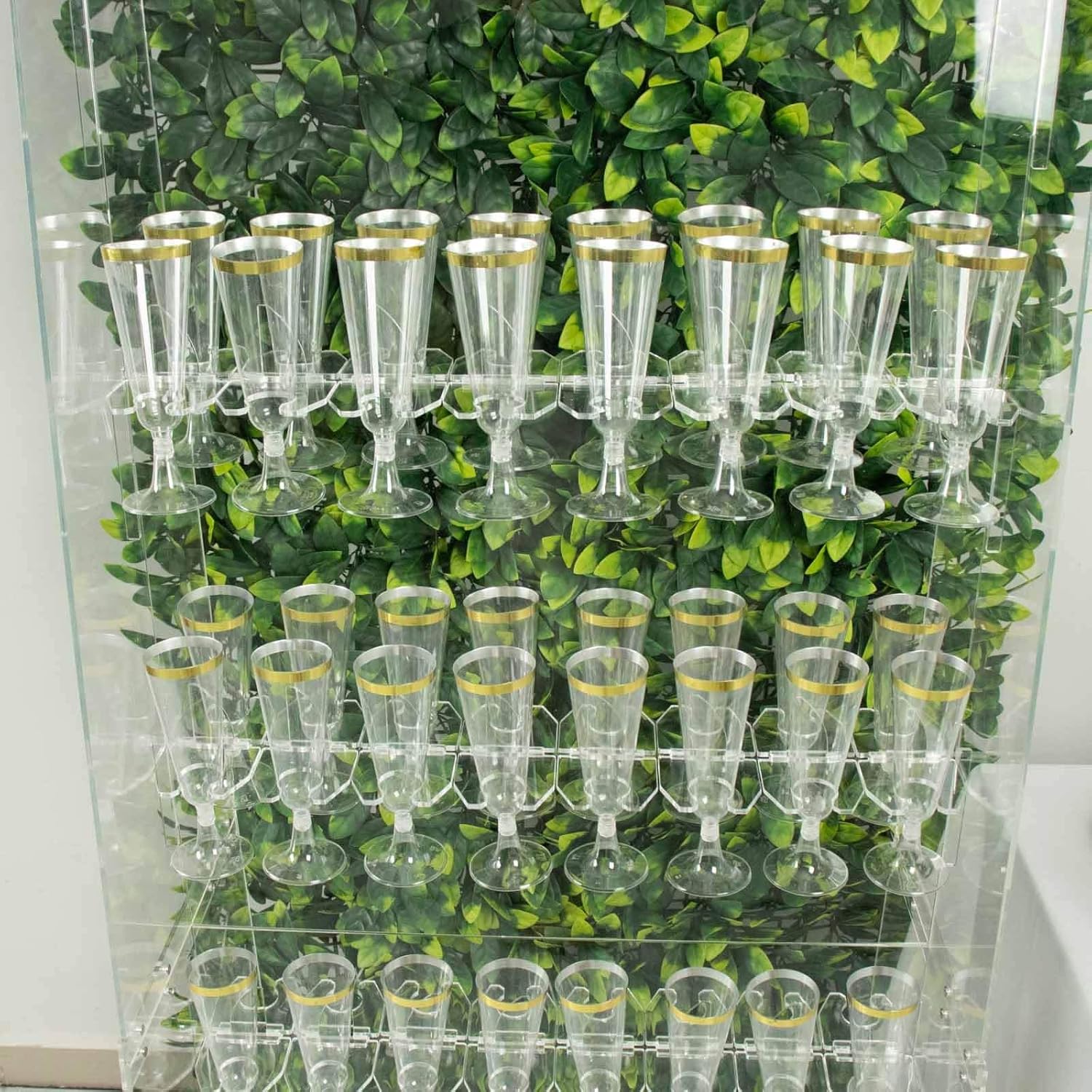 Tableclothsfactory 20 Pack | 3" Clear Acrylic Glass Holder Hooks for Double Side Display On