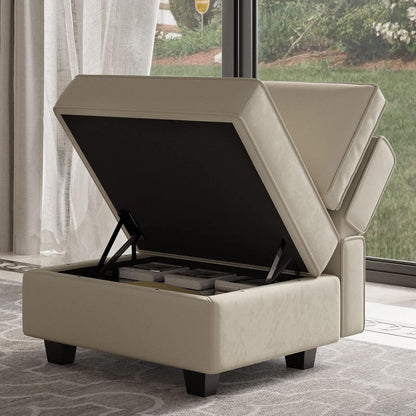 Belffin Modular Sofa Middle Module with Storage Accent Armless Chair for Modular Sectional Sofa