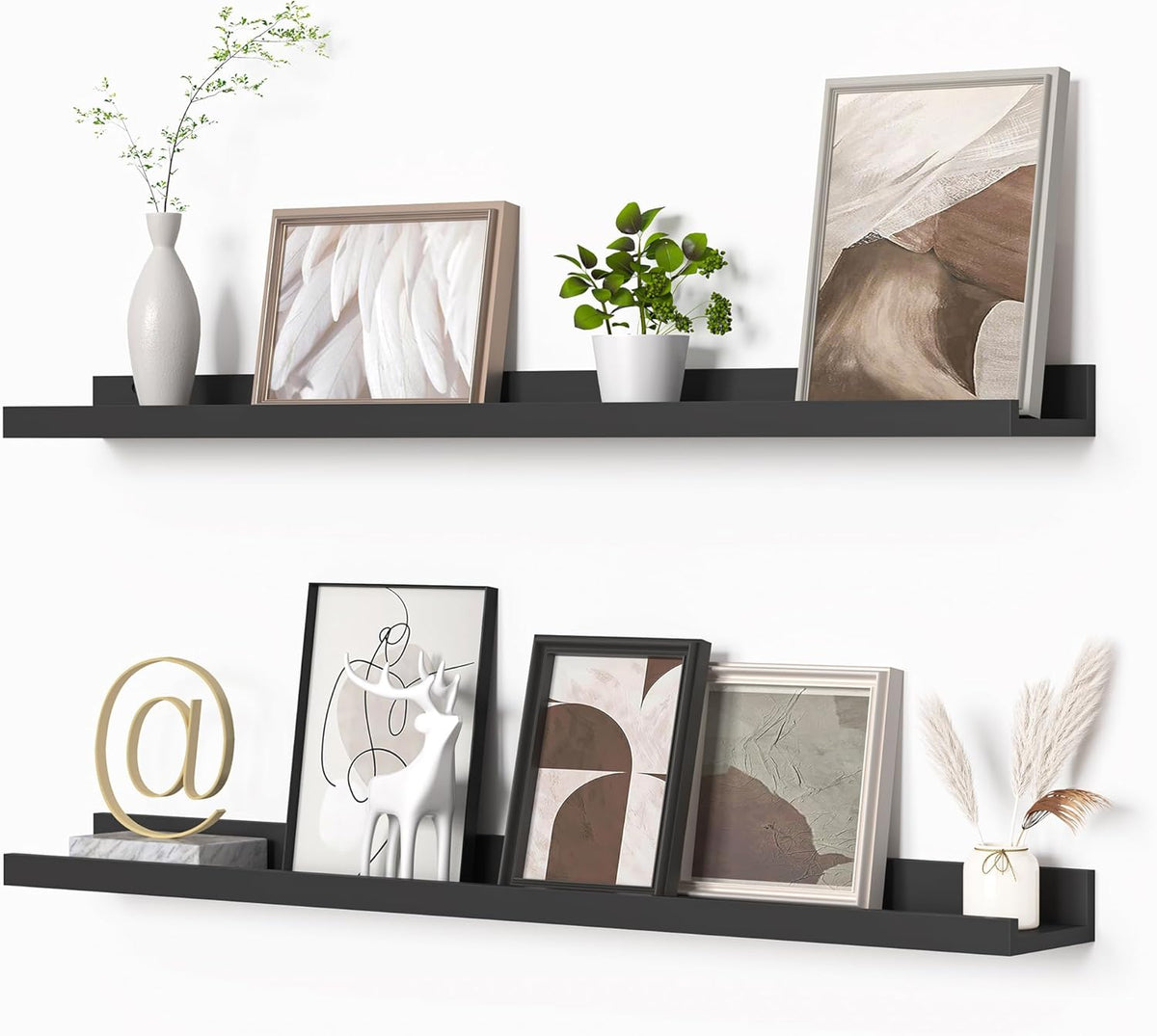 Heimlove Picture Ledge Shelf, Floating Shelves Set of 2, 36 Inches Picture Shelf for Wall with