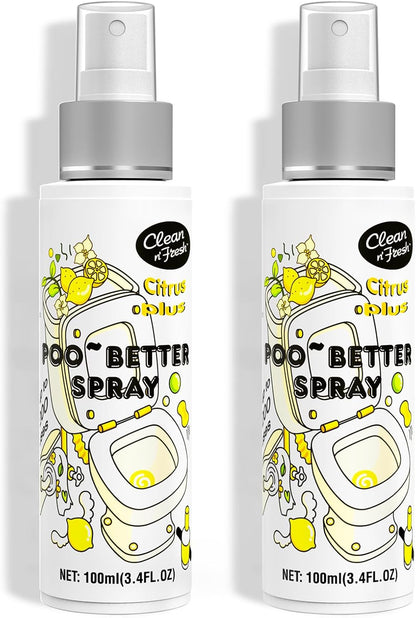 Clean-n-Fresh Toilet Spray, 6.8 Fl.oz Poo Spray | Up to 400+ Uses, 100% Natural Plant Essential Oil