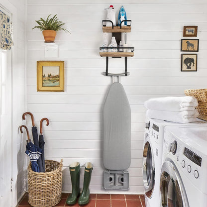 VINAEMO Ironing Board Hanger Wall Mount, 2-Layer Iron and Ironing Board Holder, Laundry Room