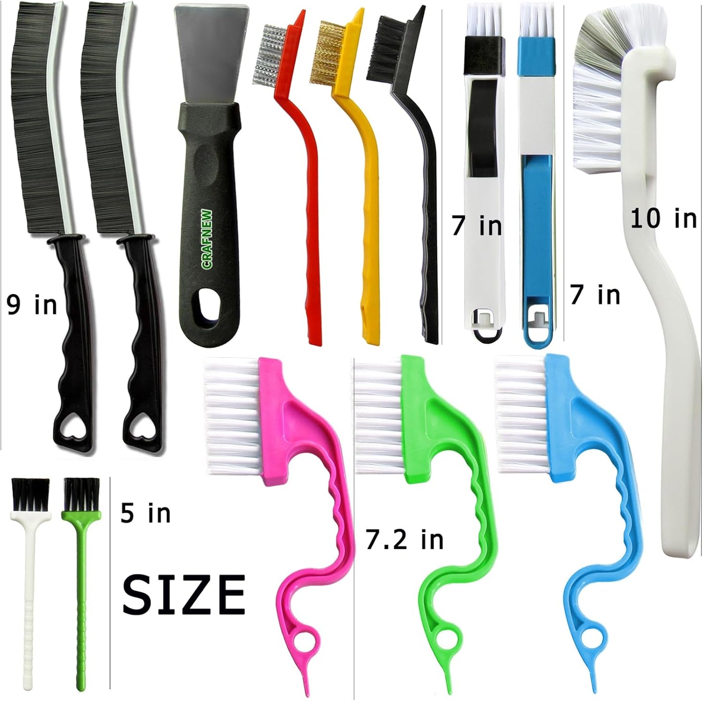 14Pcs Small Crevice Cleaning Brush Set, Groove Gap Cleaning Tool for Cleaning Kitchen,Bathroom