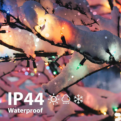 Minetom 100 Counts Clear Christmas String Lights 26.5 Feet Warm Mini Lights Waterproof for Indoor