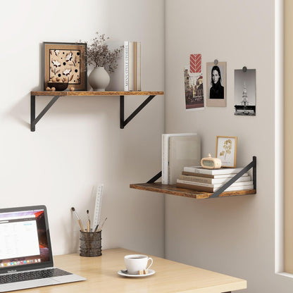 18"W x12"D Floating Shelves, Farmhouse Wall Shelves Home Decor Shelf, Deep Bathroom Shelf with