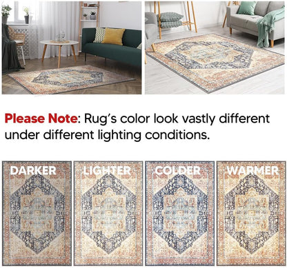 Keen Home Design 2x7 Rug - Machine Washable Runner Rug with Non-Slip Backing, Ideal for Hallway