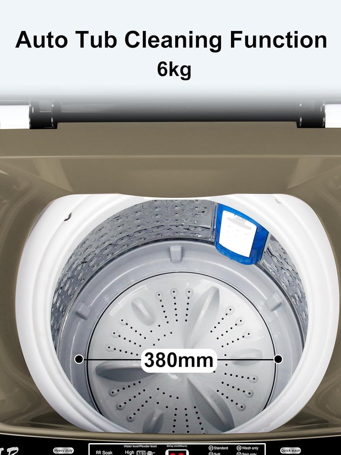 Full-Automatic Washing Machine 17.7 lbs Small Compact Portable 10 Wash Program & 8 Water Level