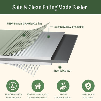 Vego garden Aluzinc Raised Garden Bed Kits, 17" Tall 6 in 1 Modular Metal Raised Planter Bed for