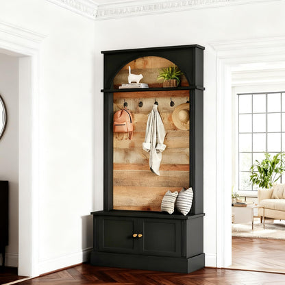 Tribesigns 70.86" Hall Tree with Storage Bench, 4-in-1 Design Entryway Bench with Coat Rack