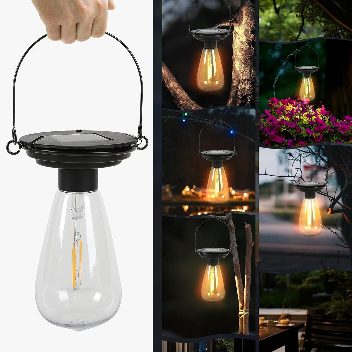 Replacement Solar Light Parts-Solar Lanterns Outdoor Waterproof Two Sizes for Versatile Switching 1