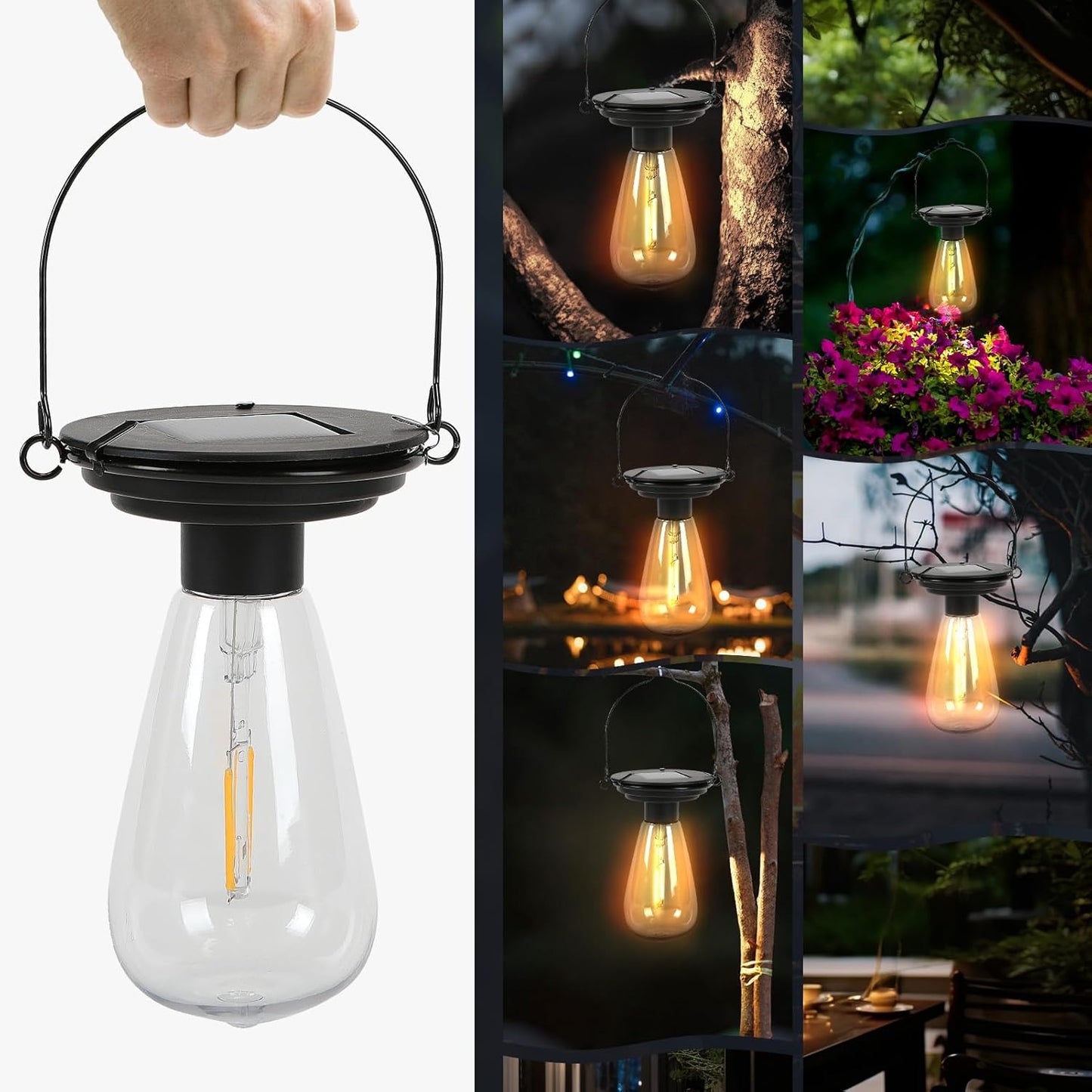 Replacement Solar Light Parts-Solar Lanterns Outdoor Waterproof Two Sizes for Versatile Switching 2