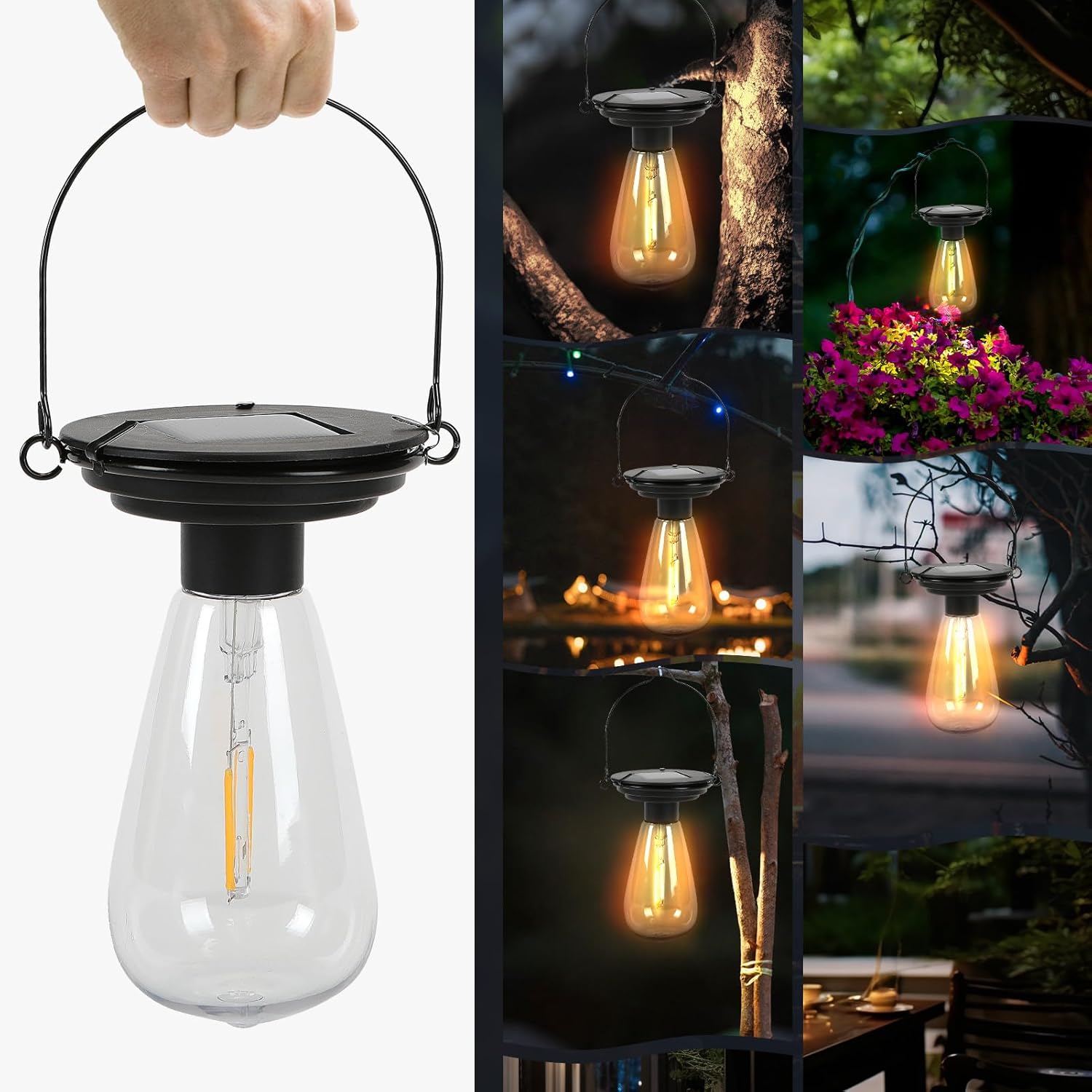 Replacement Solar Light Parts-Solar Lanterns Outdoor Waterproof Two Sizes for Versatile Switching 2