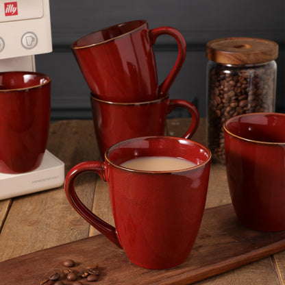 vicrays Coffee Mug Set, 12 Ounce, Set of 6, Ceramic Mug for Men, Women, Unique Glazed Mugs with