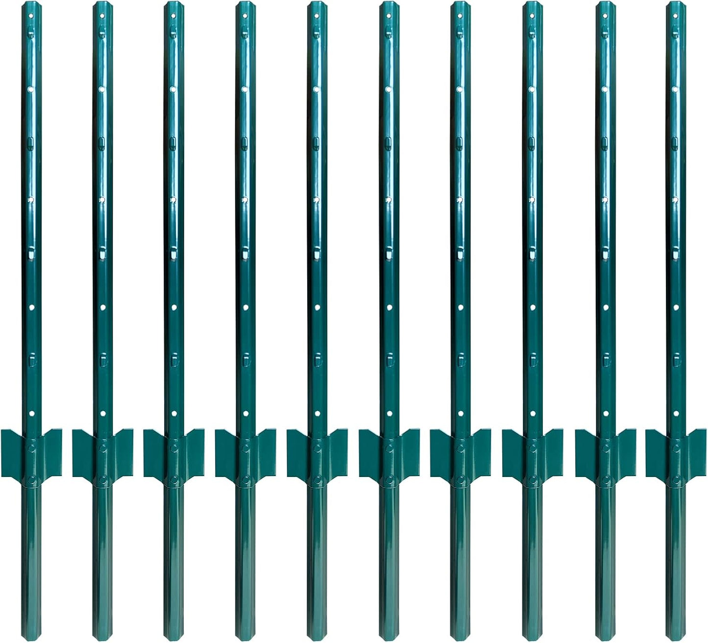 ARIFARO Sturdy Duty Metal Fence Posts 3 Feet,Pack of 10, 3-4-5-6-7 Feet No Digging Garden U Post