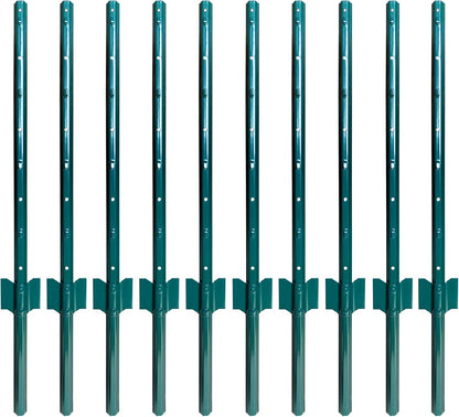 ARIFARO Sturdy Duty Metal Fence Posts 3 Feet,Pack of 10, 3-4-5-6-7 Feet No Digging Garden U Post