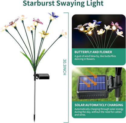 Solar Garden Lights,2packs-16LED,Outdoor Solar Powered Decor for Yard, Patio, Pathway, IP65