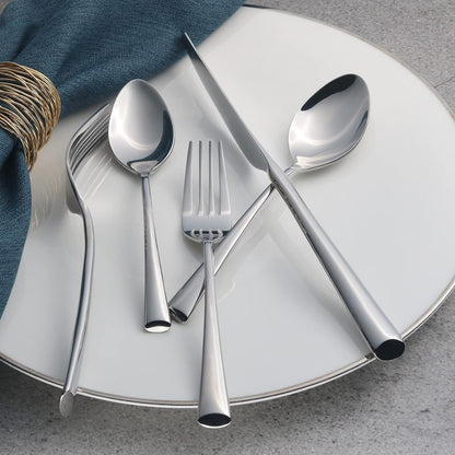 Alata Bailey 20-Piece Forged Silverware Set Stainless Steel Flatware Set,Service for 4,Mirror