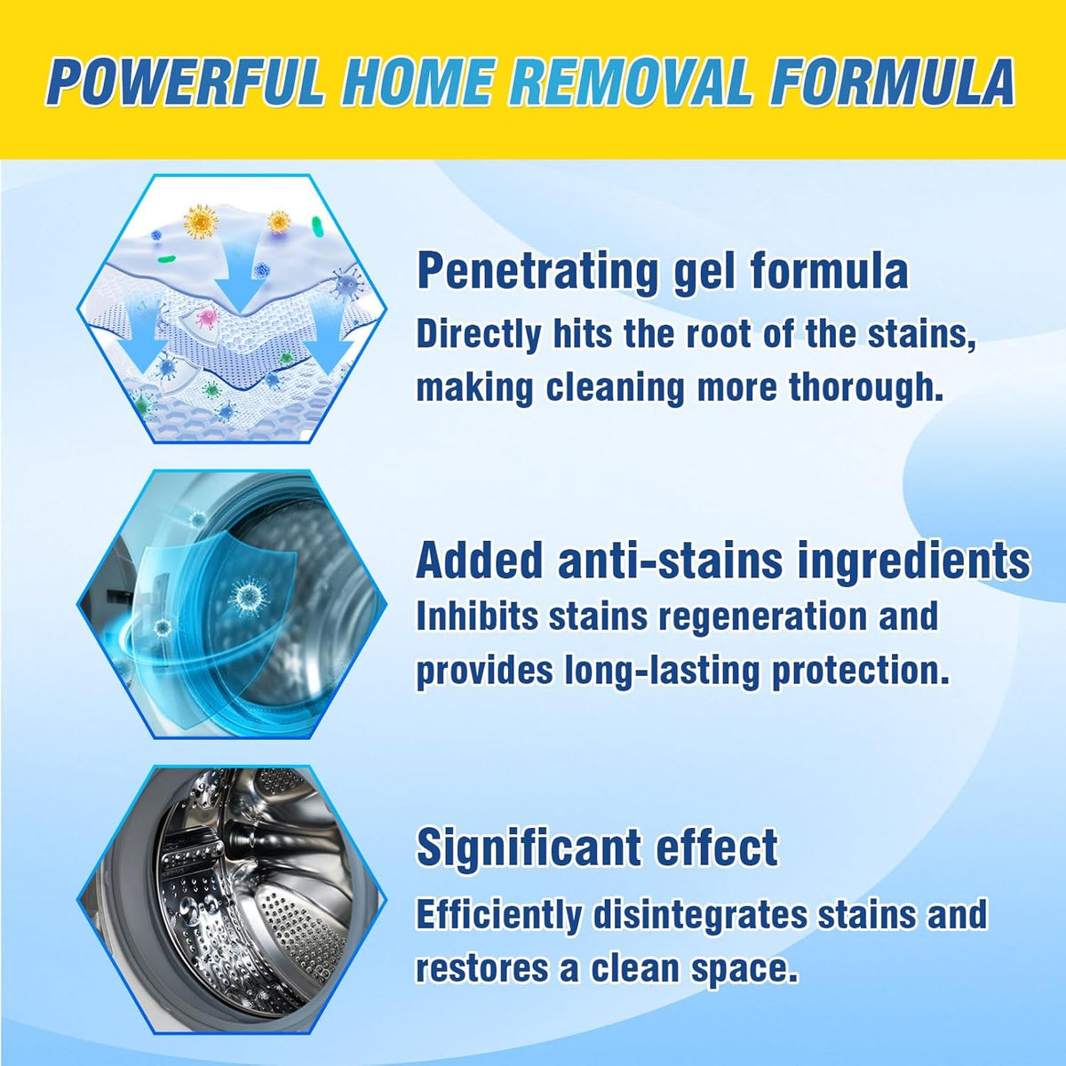 AstraVox Home Remover Gel, Washing Machine Cleaner for Washing Machine Seal, Front Load Washer