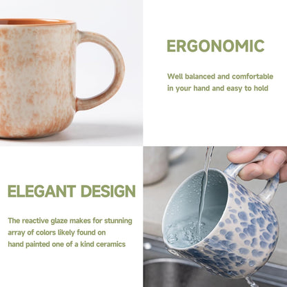 12 OZ Coffee Mugs Set of 4, Modern Ceramic Coffee Mugs Set with handle for